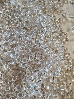 Clear Crystal Chandelier Crystals with Gold Accents